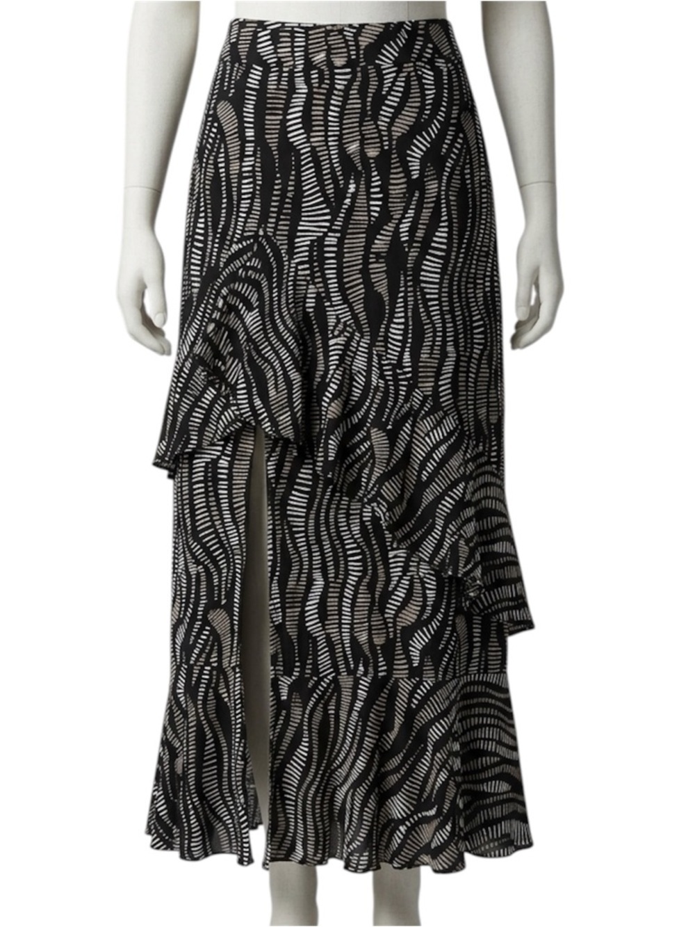 Valija Stylish Black and Brown Women's Skirt size Large